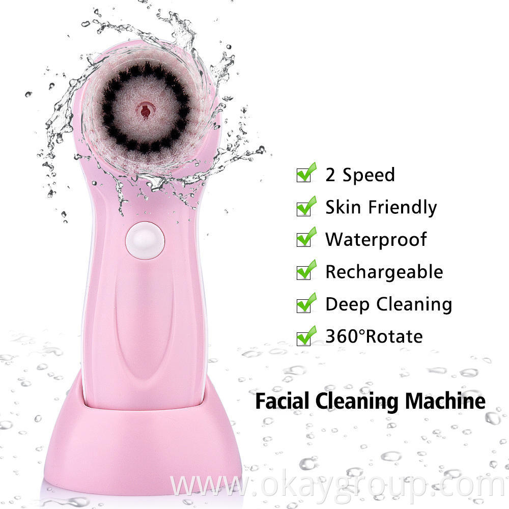 Exfoliating deep cleansing facial cleansing brush rechargeable electric facial cleansing brush